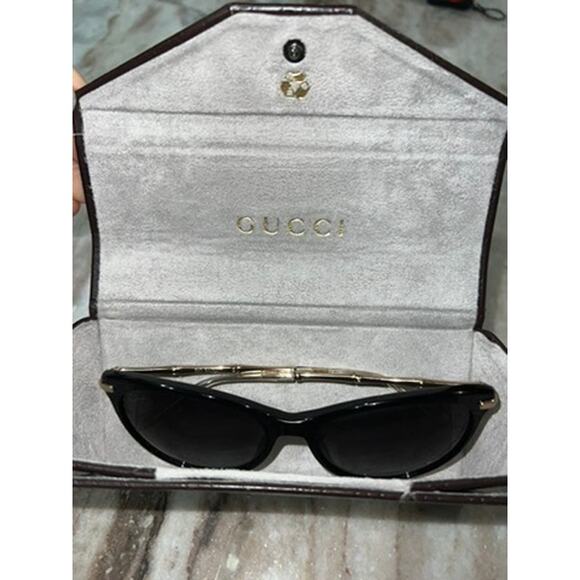 Gucci Bamboo Cat Eye Sunglasses With Case RARE - Picture 5 of 15